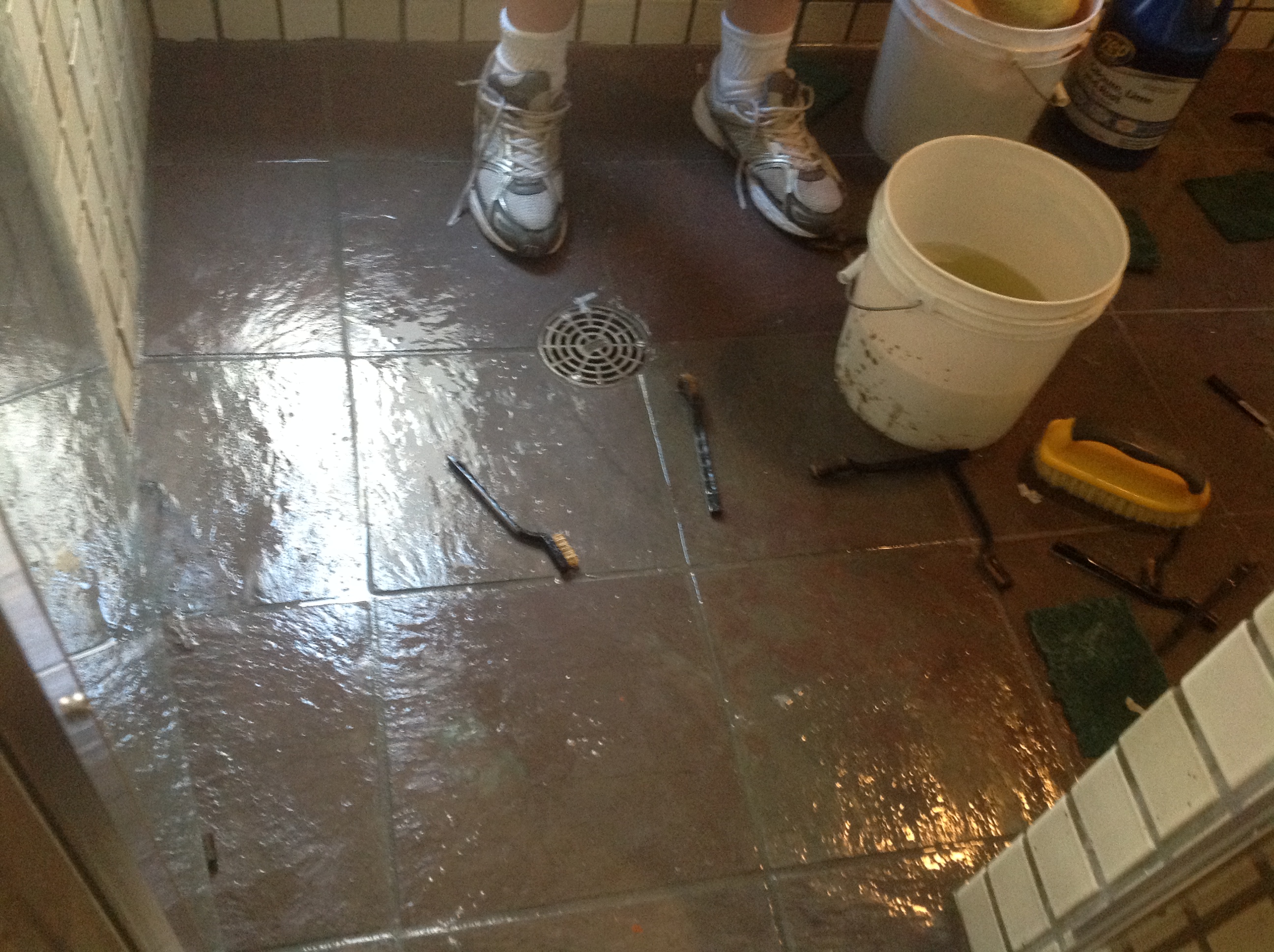 Refinishing Slate Tile Floors And Deep Cleaning California Tile