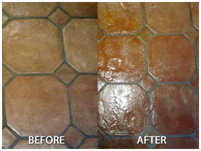 Superior Saltillo Tile Floor Refinishing Restoration Without